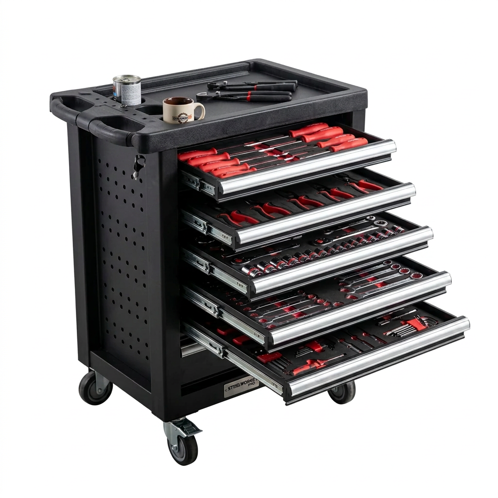 SCHUTZEN 170-Piece tools drawer trolley - Gomix Brands Outlet